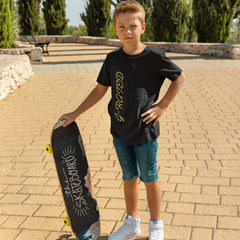 Black Tee - Yellow Script